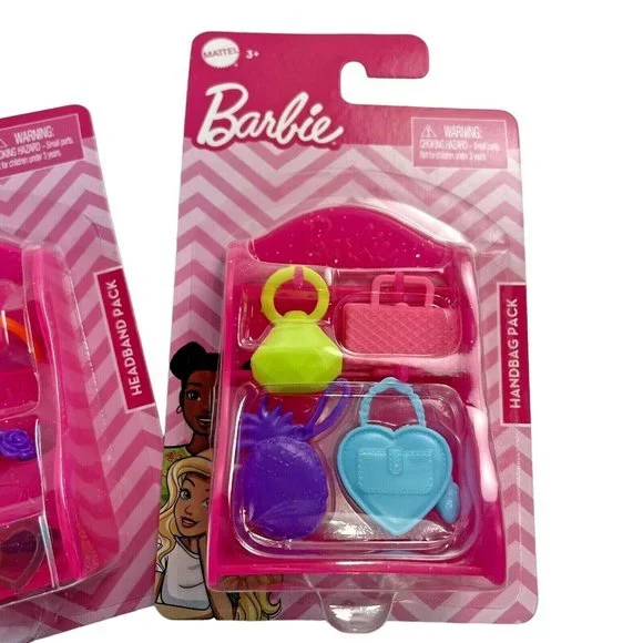17 PC Mattel Barbie Doll Fashion Accessory u Sets Handbags, Shoes, Headbands - Picture 4 of 4
